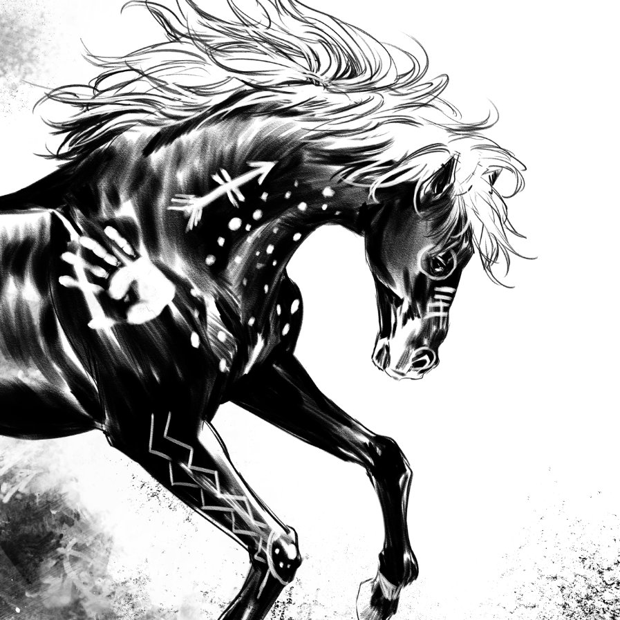 HojolaborOc's tweet photo. ตัวอย่างงาน 
[ 🐴Wild Horses ] 
Native American sketch collection ฺ
- Black and white sketches 
- 32 Pages l B5 l 240฿ https://t.co/YVGgDcFNzx