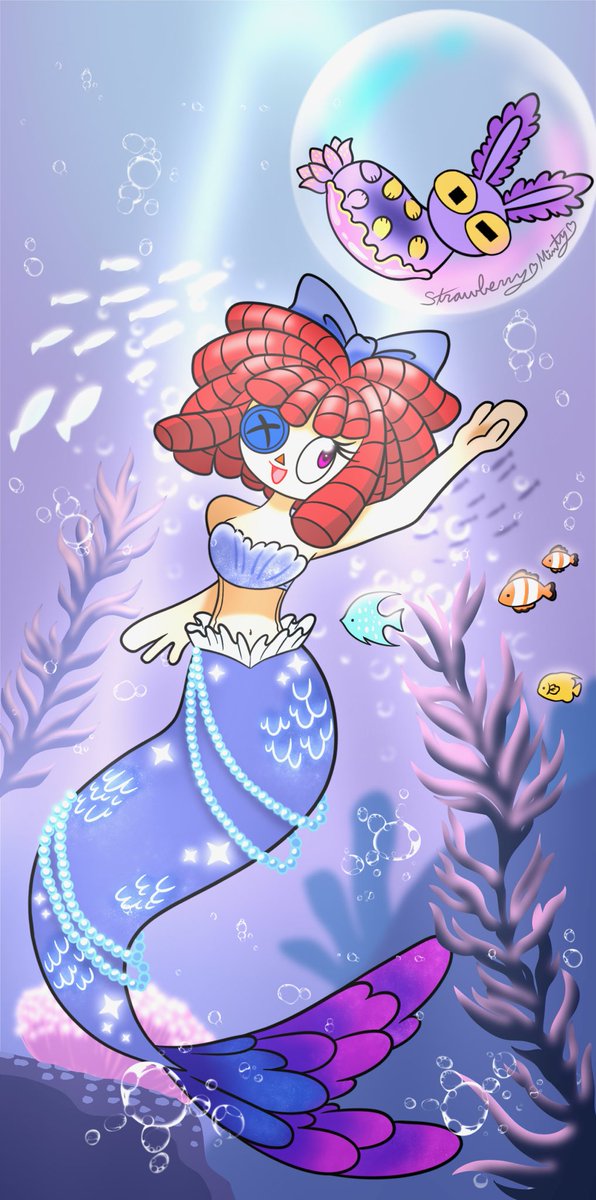 BerryMinty777's tweet photo. Some #BunnyDoll for #Mermay 

#theamanzingdigitalcircus #TADC https://t.co/WgVrSq1oU9