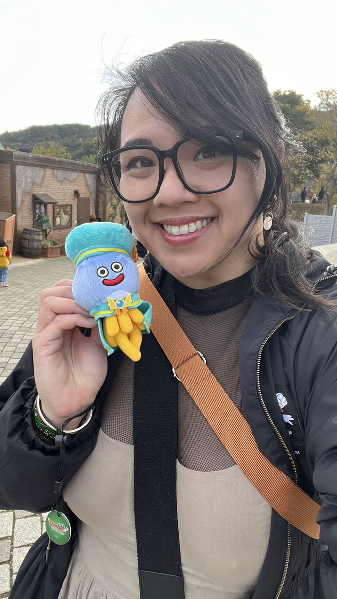 microcake's tweet photo. HAPPY DRAGON QUEST DAYYY 

me, the lady that took a solo japan trip to awaji island just to pretend slimes were real for a day https://t.co/3itWtLrUyR