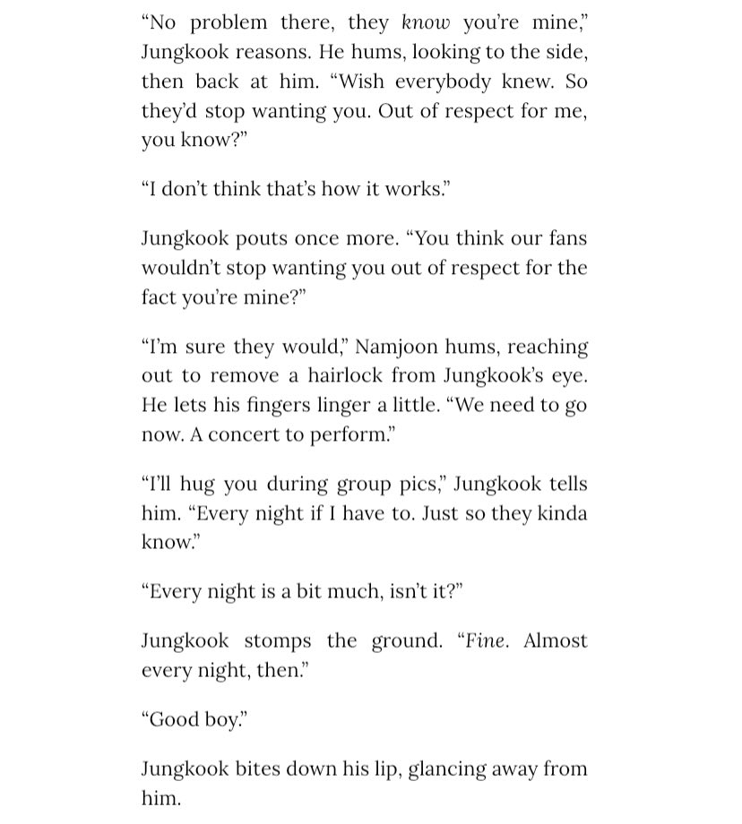 raplinegold's tweet photo. love writing canon namkook 😭🤍 https://t.co/vc7U8pIMcr