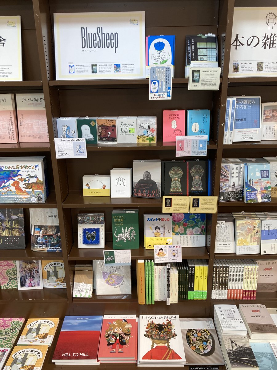 bluesheep_info's tweet photo. 大垣書店 イオンモールKYOTO店
 #会いにゆける出版社フェス
ブルーシープの棚はこんなラインナップです📚✨

京都では6/14（日）まで京セラ美術館で
#大どろぼうの家展 開催中。関連本も揃っていますよ🎩🌹 https://t.co/79nEFjOY18