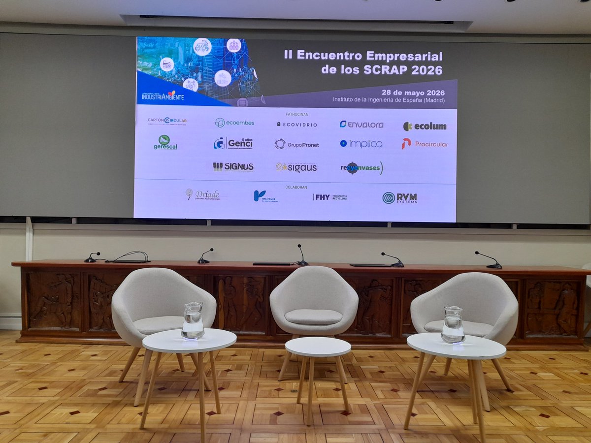 industriambient's tweet photo. Todo listo para #EncuentroSCRAP.

Sigue la jornada con este hashtag.

Únete al debate y comparte. https://t.co/e3xGcizUnV