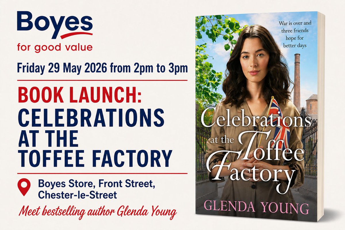 flaming_nora's tweet photo. Tomorrow, Friday 29 May from 2pm to 3pm. Book launch at Boyes Store on Front Street in Chester le Street. Come and say hello! https://t.co/6f7XEeLGYL
