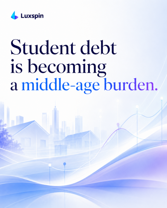 Luxspin_Global's tweet photo. 1/3
Student loan stress in the U.S. is no longer only a youth issue. As new defaults move closer to age 40, debt pressure is becoming a middle-aged household cash flow problem. #LUXSPIN https://t.co/zBGL1HPHuw