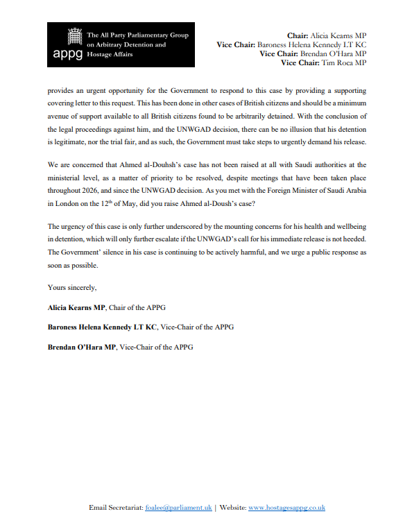 APPG on Arbitrary Detention and Hostage Affairs tweet media