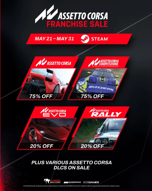 IndieGala's tweet photo. Assetto Corsa provides one of the most realistic driving experience for the car racing fans! Now with a selection of great Steam deals!

https://t.co/czm6kPfUls

@AC_assettocorsa @505_Games https://t.co/4b6sy4VOj3