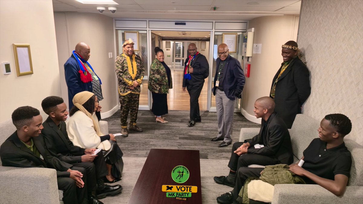 MKParliament's tweet photo. [TODAY]: MK Party Members of Parliament welcomed the family of the late Hon. Nkosentsha Shezi to commemorate the life of a dedicated freedom fighter. Hamba Kahle Comrade. https://t.co/CvHdx7ylMz