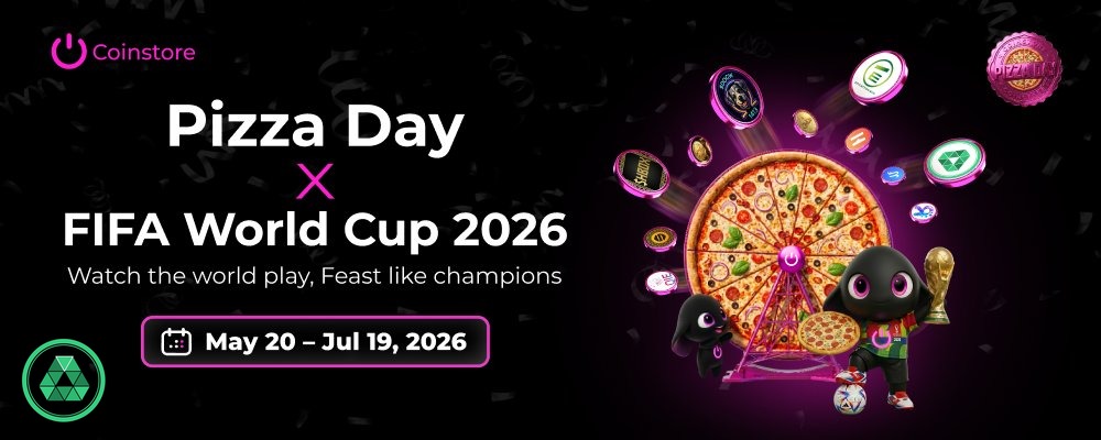 sdatoken's tweet photo. SDA — featured partner across two months of Coinstore campaigns running into the FIFA World Cup. 🍕⚽

Prediction rounds, contests, rewards drops — all the way to July 19.

We're in early. You should be too.

$SDA

https://t.co/JGN6iYmrhM https://t.co/Ln8Nbs98le