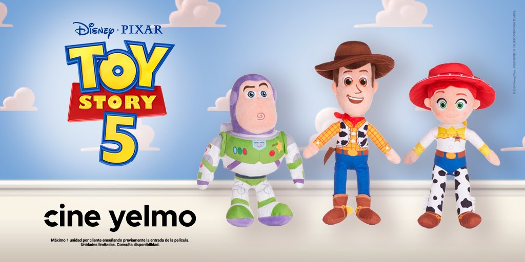 CineYelmo's tweet photo. Woody, Buzz y Jessie vuelven a la pantalla grande… y también a nuestros bares 🤠🚀 Con la llegada de #ToyStory5 a Cine Yelmo, podrás hacerte con sus coleccionables especiales:

🍿 Cubo de palomitas de Buzz Lightyear 🧸 Peluches de Buzz, Woody o Jessie 🥤 Vasos coleccionables de Buzz, Woody o Jessie

🎬 Estreno el 17 de junio. ¡Consigue tus entradas!👉 https://t.co/VTj2npQUhT