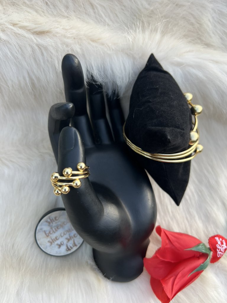 NarnahStores's tweet photo. Matching gold ball ring &amp; bracelet set

N6,000
.
.
.
.
.
 #bracelet #braceletstack #braceletstacksoftheday #braceletstacksoftheday #braceletstyle #braceletstacking #braceletstackingideas #ring  #rings #ringsofinstagram #ringstyle #RingStack #ringstackideas https://t.co/ugQ8WI1pao