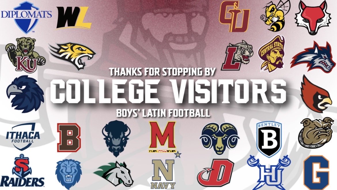 BoysLatinFB's tweet photo. Come back soon! Thanks to all the programs that stopped by Lake Avenue || #EQV 🪓 https://t.co/V6tTcp22WR