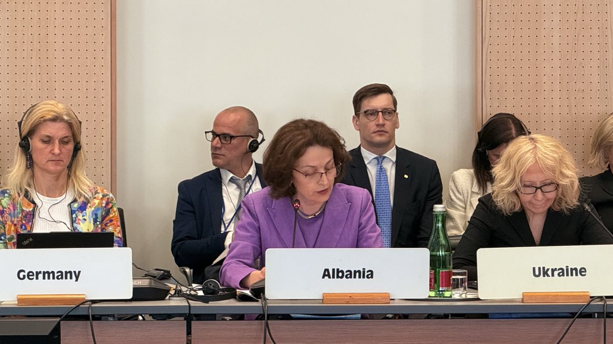 AlMissionVienna's tweet photo. At @OSCE Permanent Council, @AmbassadorAlbIO 🇦🇱 welcomed the Head of @OSCEKosovo Ambassador Gerard McGruk and commended the Mission’s work in support of the country’s reforms and communities, democratization, the rule of law and consolidation of institutions. The Mission continues to enjoy the trust of all communities, including in times of heightened sensitivities. 
 
Despite complex political developments in the country during the reporting period, Kosova’s institutions demonstrated resilience and respect for constitutional procedures, reflecting the democratic maturity of its institutional framework.
 
Kosova’s institutions have consistently reaffirmed their readiness to engage constructively with all communities and to safeguard continued access to essential services, including education and healthcare.
 
Albania fully supports the improvement of the living situation for people across Kosova. We, therefore, commend the Mission’s continued encouragement of non-majority communities to make full use of Kosova’s institutions to secure and access their legal rights. 
 
The EU-facilitated Dialogue remains the only viable path toward the full normalization of relations between Kosova and Serbia, representing an essential contribution to a new chapter in relations between the two neighbouring countries, and to lasting peace, stability, and co-operation across the wider region. 
 
The sovereignty and territorial integrity of the Republic of Kosova 🇽🇰 & its right to consolidate law and order, and democratic and multi-ethnic institutions, must not be questioned. Rule of law and democracy are the best guarantees for peace and security in Kosova & the region.
 
Albania remains unwavering in its commitment to a peaceful, stable and prosperous Western Balkans and to continued co-operation with its neighbours, as we progress on our common EU 🇪🇺 accession path.
Full statement 👉: https://t.co/pt2lKiORb2