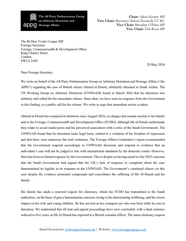 APPG on Arbitrary Detention and Hostage Affairs tweet media