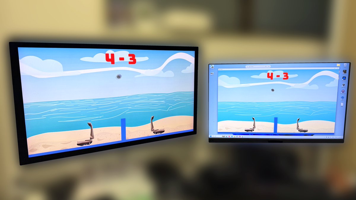 hirostudiocom's tweet photo. 『ご存知！腕戦車バレー』製品版にてSteam Remote Playの対応を確認しました！

「オンライン」で「無料」で「Steamの友だち」と「友だちがソフトを持っていなくても」オンライン対戦ができます！

詳しくはこちら！💪
https://t.co/5hh7HXrtSW https://t.co/B0KJd69Ni6