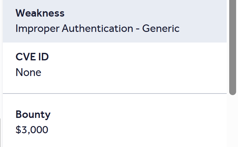 exploit_msf's tweet photo. I was awarded a $3,000 bounty on @Hacker0x01! https://t.co/5dbKBrWp1S #TogetherWeHitHarder
Default credential lead to infrastructure takeover https://t.co/IMNBAXgG5J