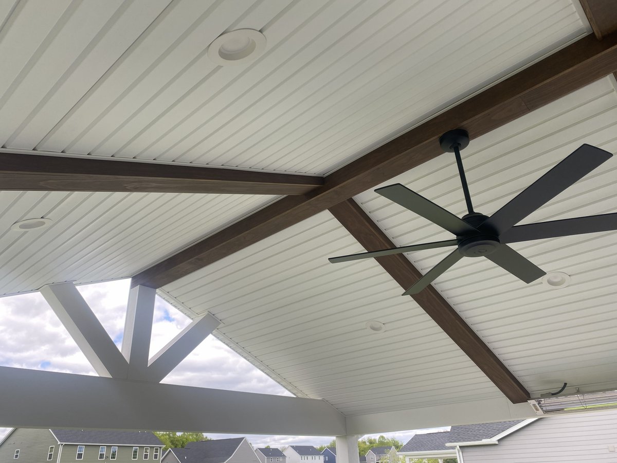 TheTrexPro's tweet photo. From clean ceiling lines to rich wood-tone beams, this covered outdoor space was built for relaxing in style! ☀️🏡
Ready to upgrade your backyard with a custom deck or patio roof built for every season? Let’s bring your vision to life!
#HomeUpgrades #ᴏᴜᴛᴅᴏᴏʀʟɪᴠɪɴɢ https://t.co/dMnPcpNY90