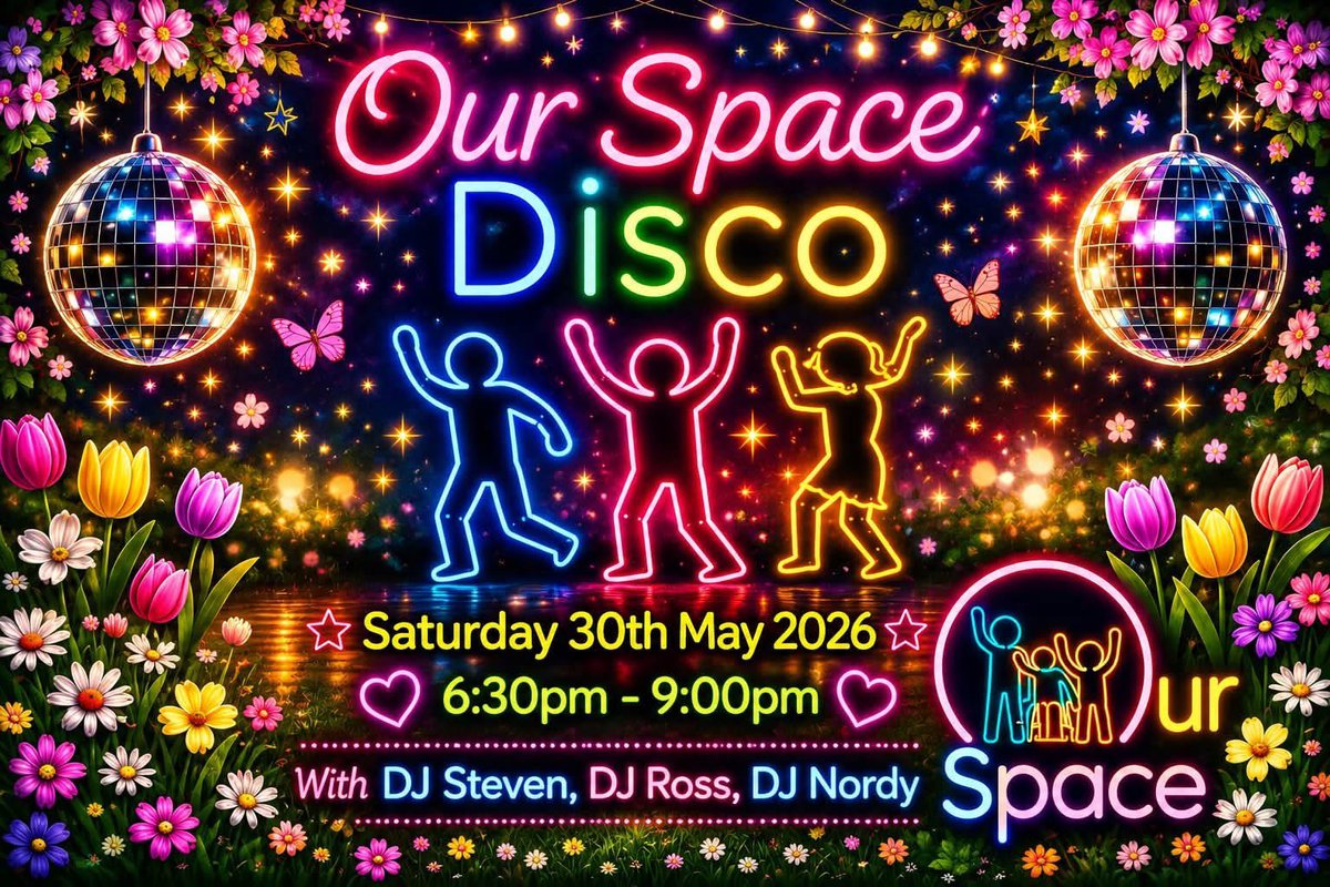 OS_Staffs's tweet photo. It's disco time again this Saturday, so put on your dancing shoes and come and join us for good tunes and meeting friends. 

Disco is for anyone aged 16 and over with a disability. Entry is £5 and carers are free. Refreshments can be purchased.

See you there! https://t.co/8kokiASLXr