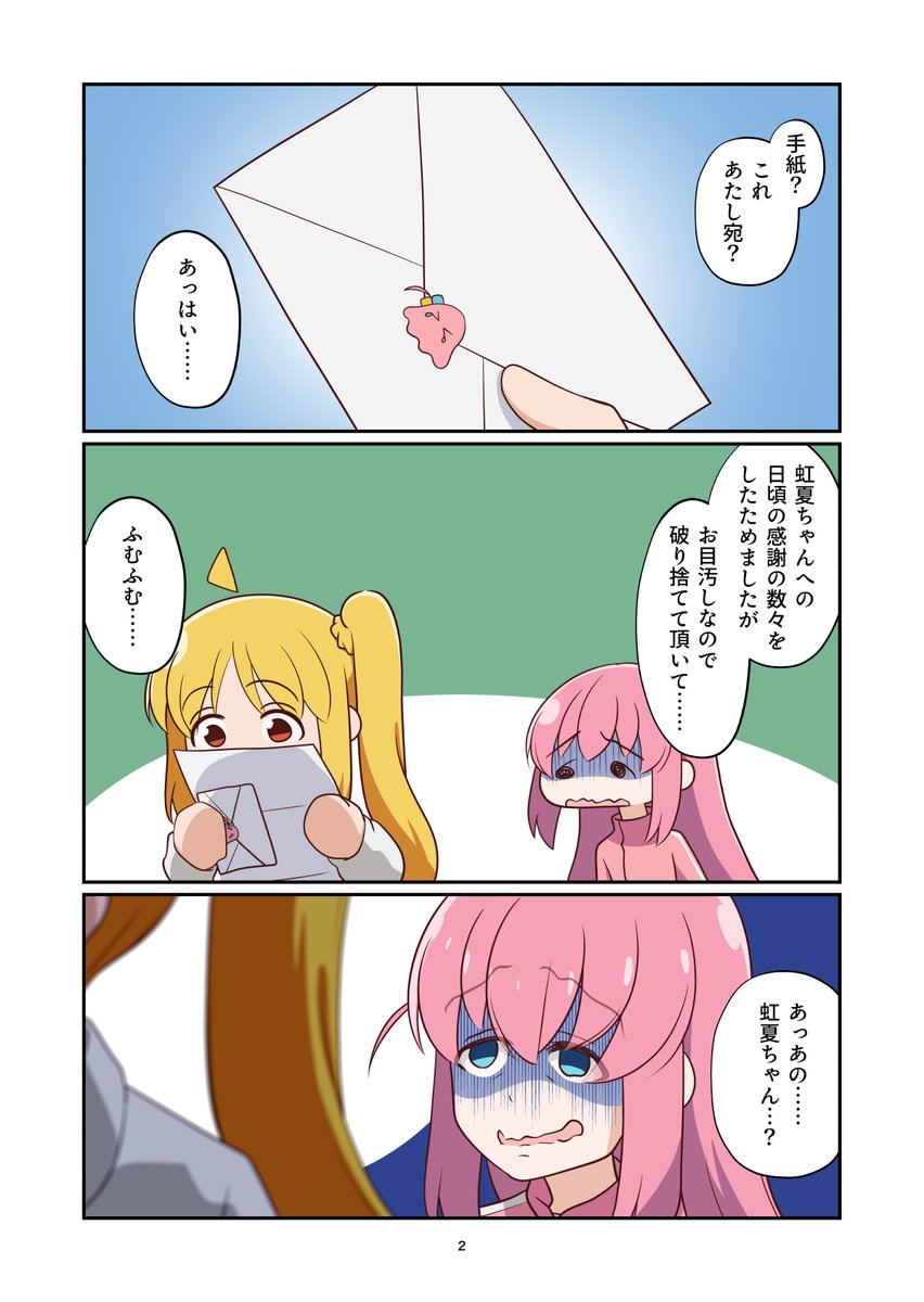 貢ごうとするぼっちちゃんともっと嬉しいプレゼントを見つける虹夏ちゃんのお話

#伊地知虹夏生誕祭
#伊地知虹夏生誕祭2026 