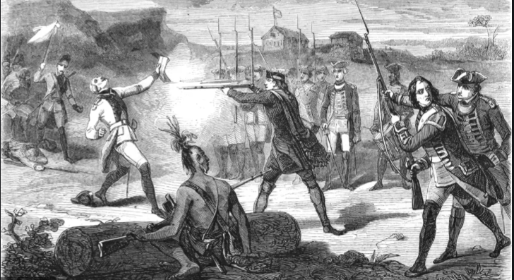 Jean_Vauquelin's tweet photo. 28 mai 1754
Incident de Jumonville. Des miliciens anglais avec George Washington à leur tête tuent 30 soldats français, commandés par le lieutenant de Villiers. Dix soldats et Jumonville sont tués au moment des négociations, le reste sera capturé et plusieurs seront massacrés. https://t.co/YJGfv2ZI75