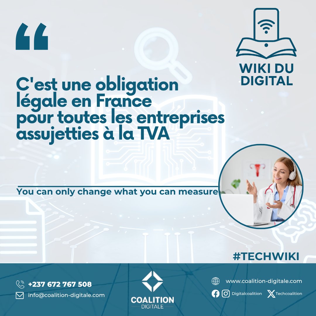 TechCoalition's tweet photo. #WikiDuDigital 
🔍 #FactVsFiction  
Mythe ou Réalité : La facture électronique est optionnelle — c'est juste une bonne pratique🤔 

Faux! C'est une obligation légale en France pour toutes les entreprises assujetties à la TVA. 

#DigitalCoalition #CoalitionDigitale https://t.co/n518CelMAi
