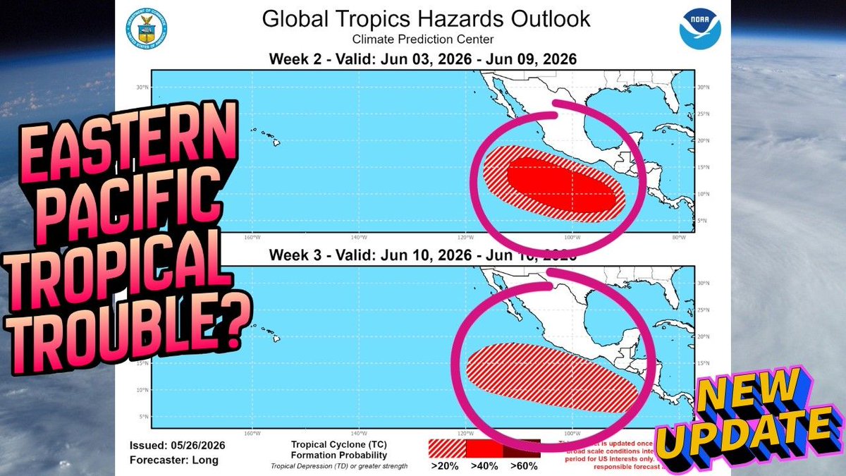 EalerTimothy's tweet photo. ๐ฐ๏ธ New Tropical Update: The Atlantic basin is showing below-average rainfall and 0% formation probability through June 16th. Meanwhile, the Eastern Pacific is at 40%. Letโs look at the data, not the hype. ๐บ https://t.co/KOVKyY9jDF #Weather #Hurricanes #TimEalerwx https://t.co/4W2E55JqD2