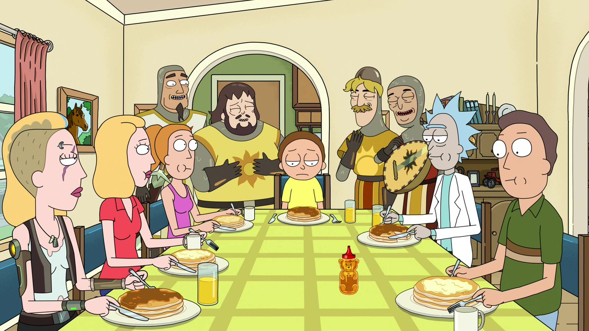 mortysdaddy's tweet photo. "Rick, tell Morty we're getting waffles."
Oh Evil Morty, you were doomed from the start.
Rick is part of the Pancakes family. https://t.co/6Wv9qG0GVx