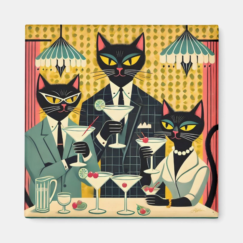 LeeHillerDesign's tweet photo. 🍸Sophisticats🍸
Retro Futuristic Black Cat Martini Club #art #magnet
Item: https://t.co/5jWuxBiYLZ

#atomic #spaceage #martini #cocktailhour #homedecor #Sophisticats #barware #gifts #giftideas

#midcentury Black Cat Collection: https://t.co/kOeP2r8Nd5 https://t.co/75UpLIOyJQ