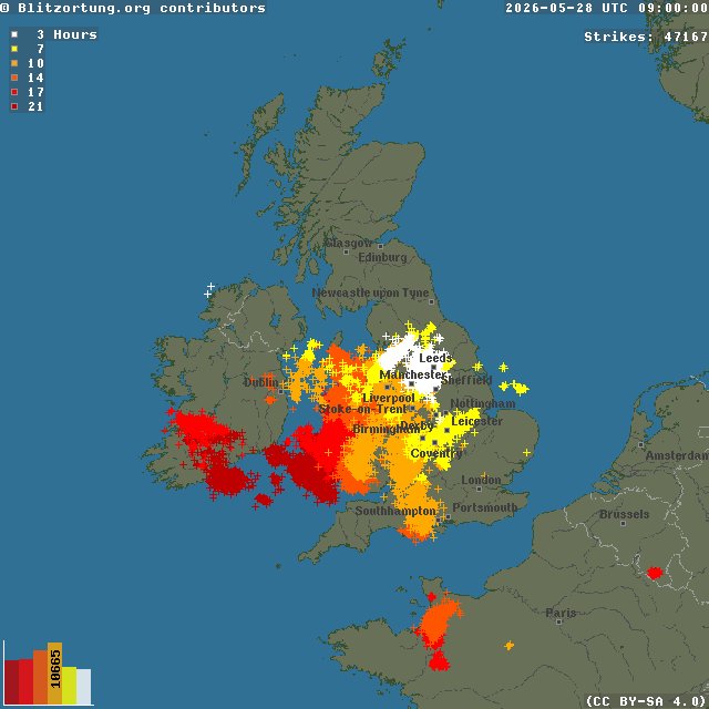 UKStormUpdates's tweet photo. Over 40,000 lightning strikes were recorded from yesterday's thunderstorms that travelled through Wales, southern Ireland and western parts of England. It seemed to be a more active day than anticipated!

A huge thank you to everyone who's sent in their storm pics, they've been wonderful to look at ⚡️