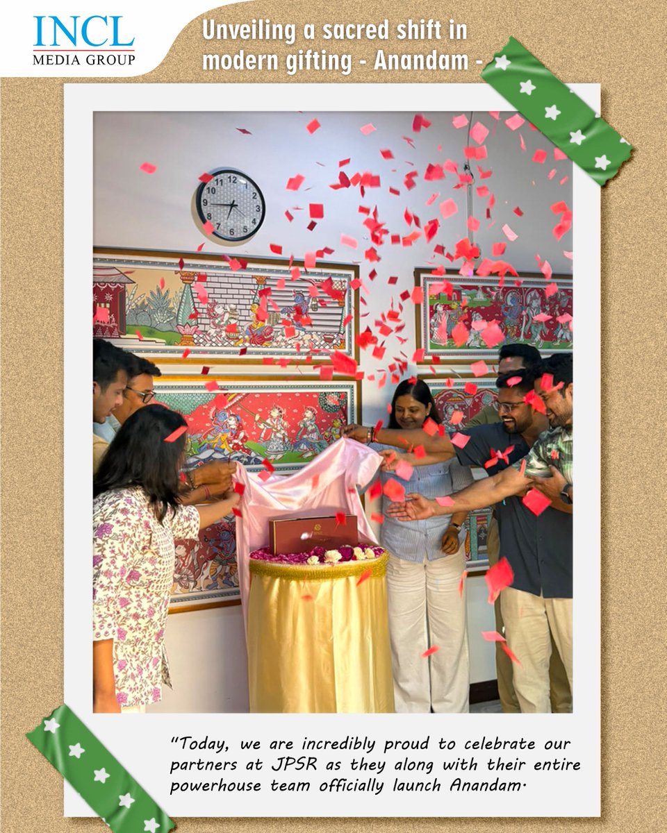 INCLGROUP's tweet photo. Honored to be a part of the journey and grand unveiling of Anandam by JPSR, where thoughtful craftsmanship meets timeless elegance.

#INCLmediagroup #Anandam #JPSR #LuxuryGifting #Productlaunch #NewBeginnings #GiftWithMeaning https://t.co/exmd8UbT2J