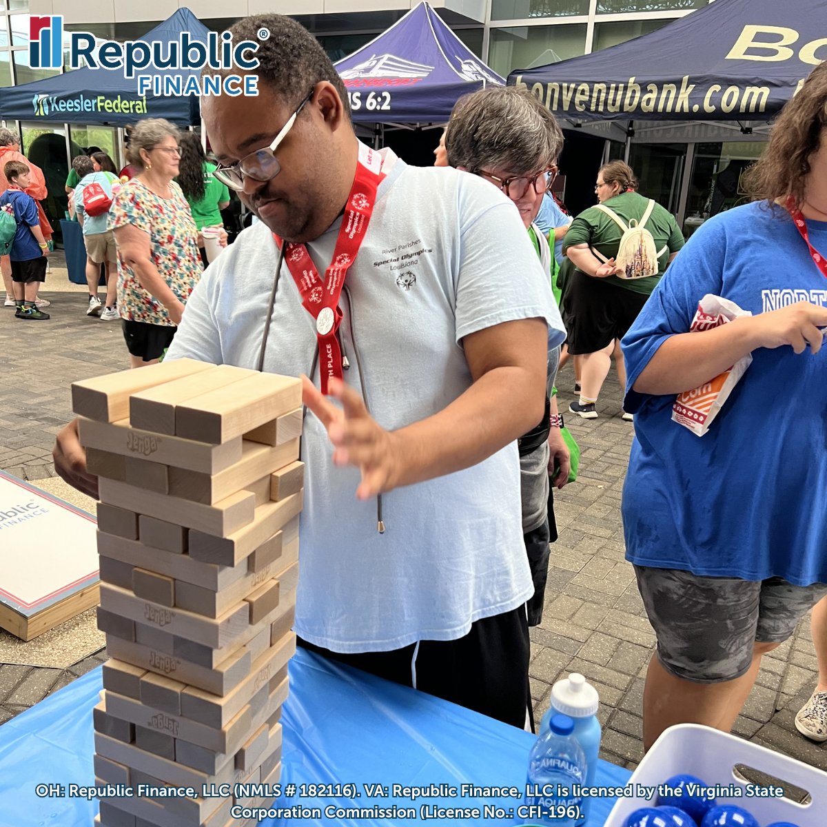RepFinance's tweet photo. Republic Finance was proud to support the incredible athletes, coaches, and families who participated in the Special Olympics State Summer Games in Louisiana and Mississippi! https://t.co/An6WijWMoZ