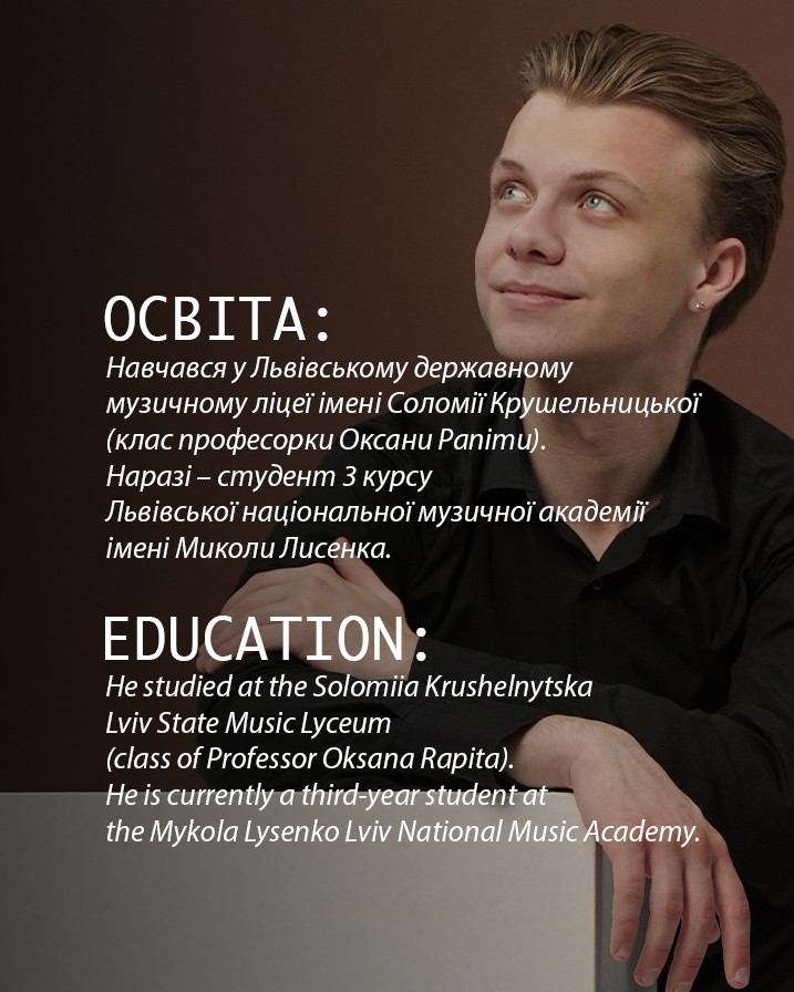 VereMusicFund's tweet photo. ⚡️ Meet Makar Voinarovskyi – a young #pianist from Lviv, who will perform at VERE MUSIC HUB this Sunday!

📌 May 31, Sunday, 15:00
VERE MUSIC HUB, Kyiv (21/8 Malopidvalna St.)
Entry by invitation. Link: https://t.co/JUt7zCNQqn. https://t.co/5DzkqrDkzE