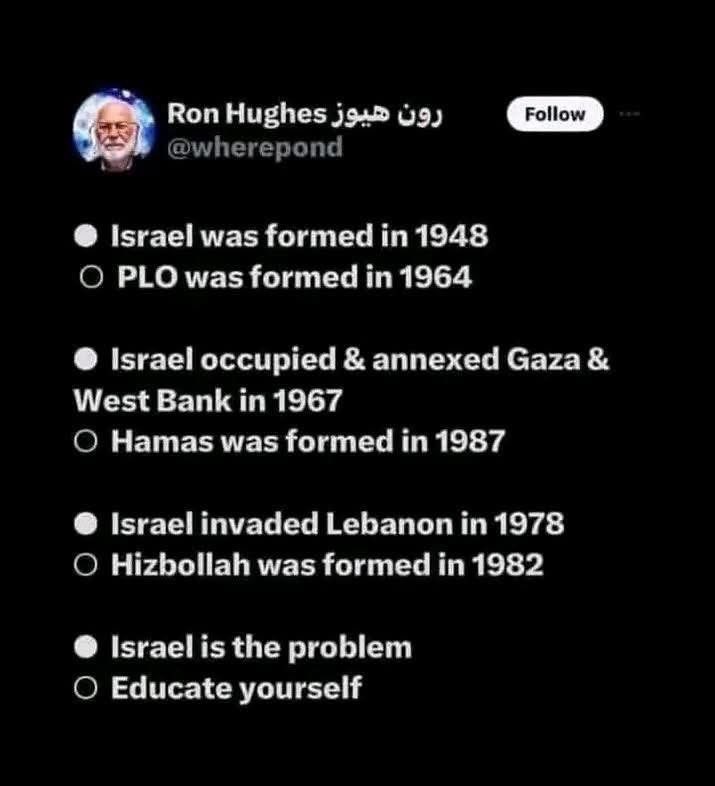 homewood_brad's tweet photo. @MenachemV @joshburnsmp IHRA definition is antithetical to a free and democratic society.

Your ethno fascism is not welcome here, and your ethno fascist, settler colonial project is an abomination, and the single biggest cause of global instability.

#IsraelIsATerroristState
#FreePalestine https://t.co/2yaRdGIiNE
