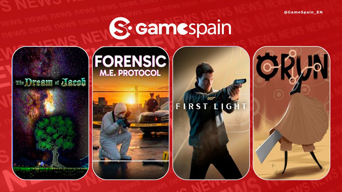 GameSpain_EN's tweet photo. New blog featuring this week's releases!
Congratulations 🎉
The Dream of Jacob by Tasiria
Forensic M.E. Protocol by @K148_GS 
007 First Light by @IOInteractive 
Orun under @DigiPenBilbao's program

https://t.co/fRQdoyGpyq https://t.co/1fP96zHRVA