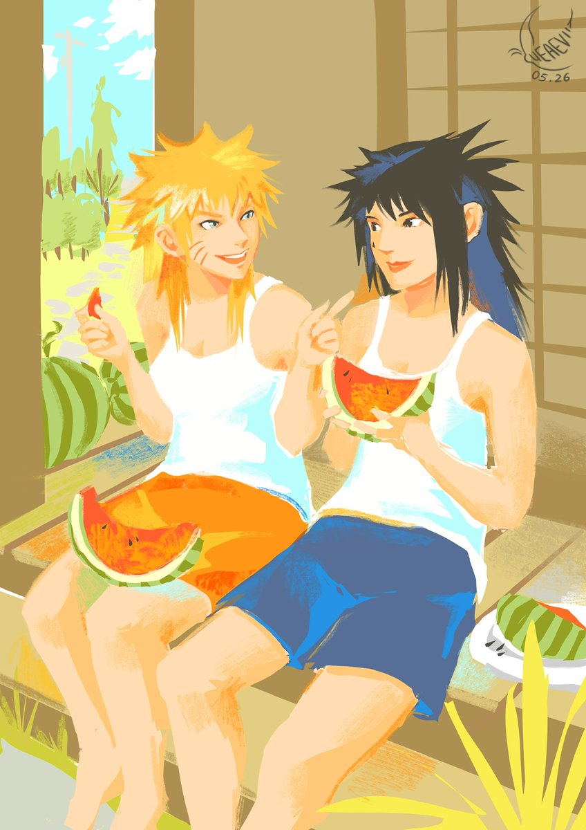 ueaevii's tweet photo. summer vibe 
#sasunaru #narusasu https://t.co/O7l5HFVx5n