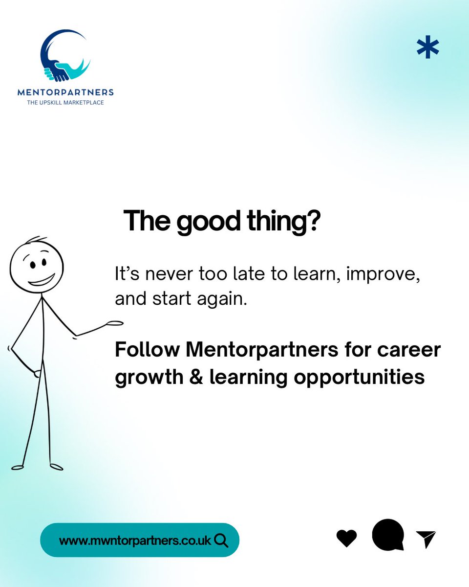 MentorPartners's tweet photo. Growth becomes easier when learning becomes intentional.

#CareerGrowth #Upskill #mentorpartners https://t.co/MGHwowTOvD