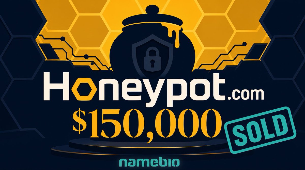 NameBio's tweet photo. Yesterday saw $1.5 million in domain name sales including:

$150,000 Honeypot․com
$34,000 EasyFi․com
$17,721 Paxi․com
$16,268 ScoreTV․com
$15,000 Vertage․com
$14,888 Acquire․si
$10,000 Zavo․ai

Full list 👉 https://t.co/j0CYSAgQrR

#Domains https://t.co/83V6hyQF1A