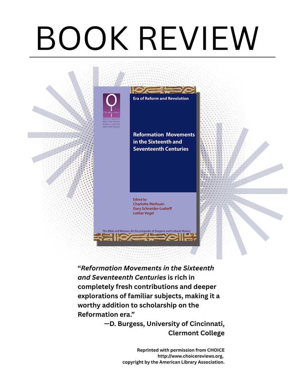 SBLPress's tweet photo. Reformation Movements in the Sixteenth and Seventeenth Centuries edited by Charlotte Methuen, Gury Schneider-Ludorff, and Lothar Vogel is 30% off through 5 June with code SP2026. https://t.co/2ln6GtFWGj https://t.co/XXrzVLbIZN