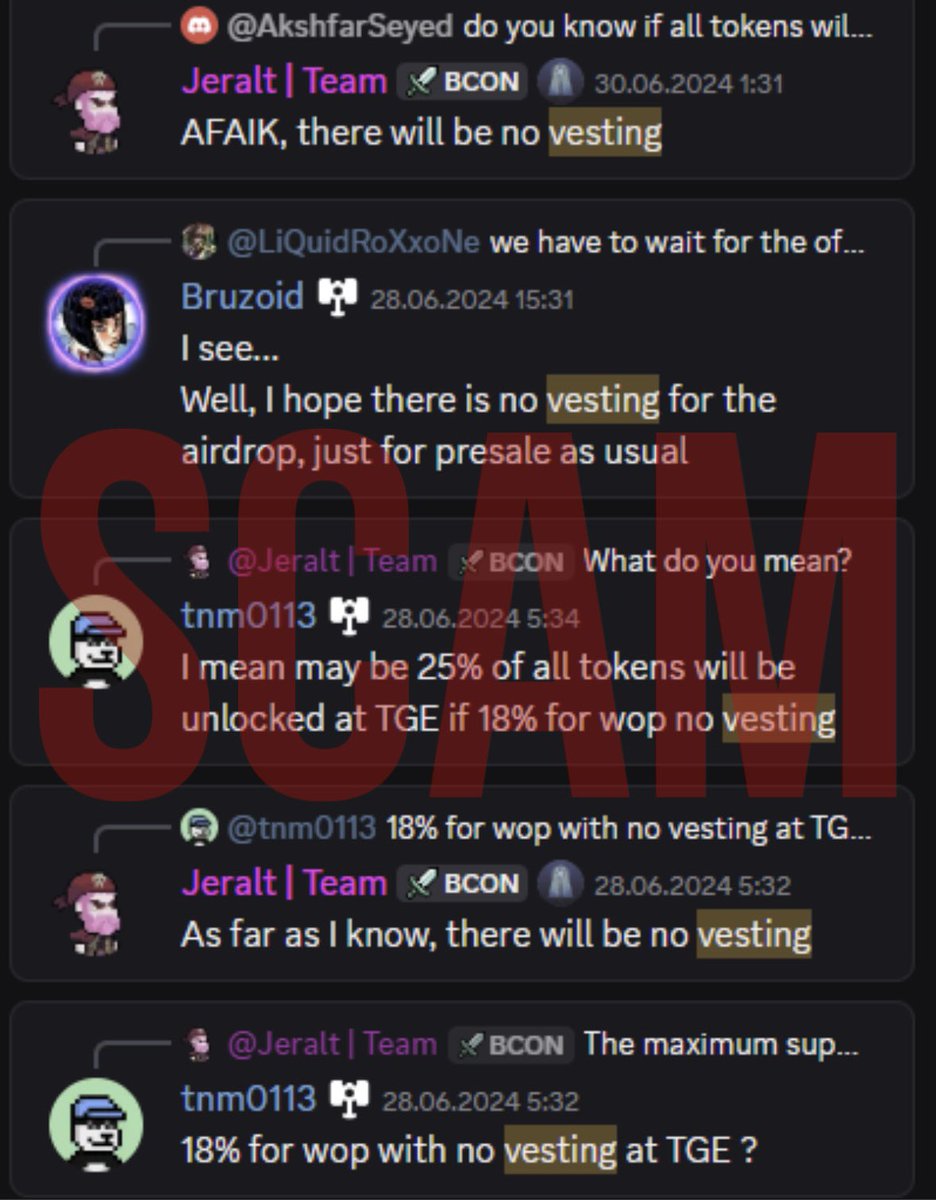 KronenbergEth's tweet photo. Another day, another SCAM from Web3 game developers this time it’s @The_Beacon_GG 

Before the mint of their collection, which had 18% of tokens allocated to it, people asked whether there would be a vesting period. The team said no, and that mattered because the mint cost $400. Far fewer people would have minted if they had known about a vesting schedule. 

So the collection, with a supply of 10k, minted out instantly, and the developers made $4 million from it. Now they’re announcing a 1.5 year vesting period, leaving the people who supported them in massive losses by that time, the token will be worth 0.
