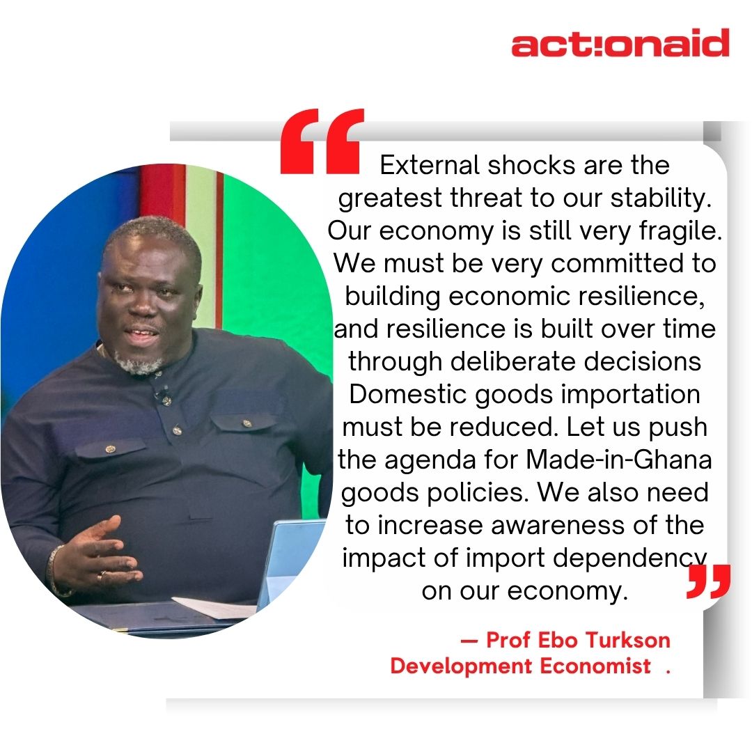 ActionAidGhana's tweet photo. To avoid austerity, we need to pay close attention to issues crumbling our economy. Prof Turkson hit this right on point at our recent Economic Justice Dialogue. https://t.co/pfnO6uqrIA