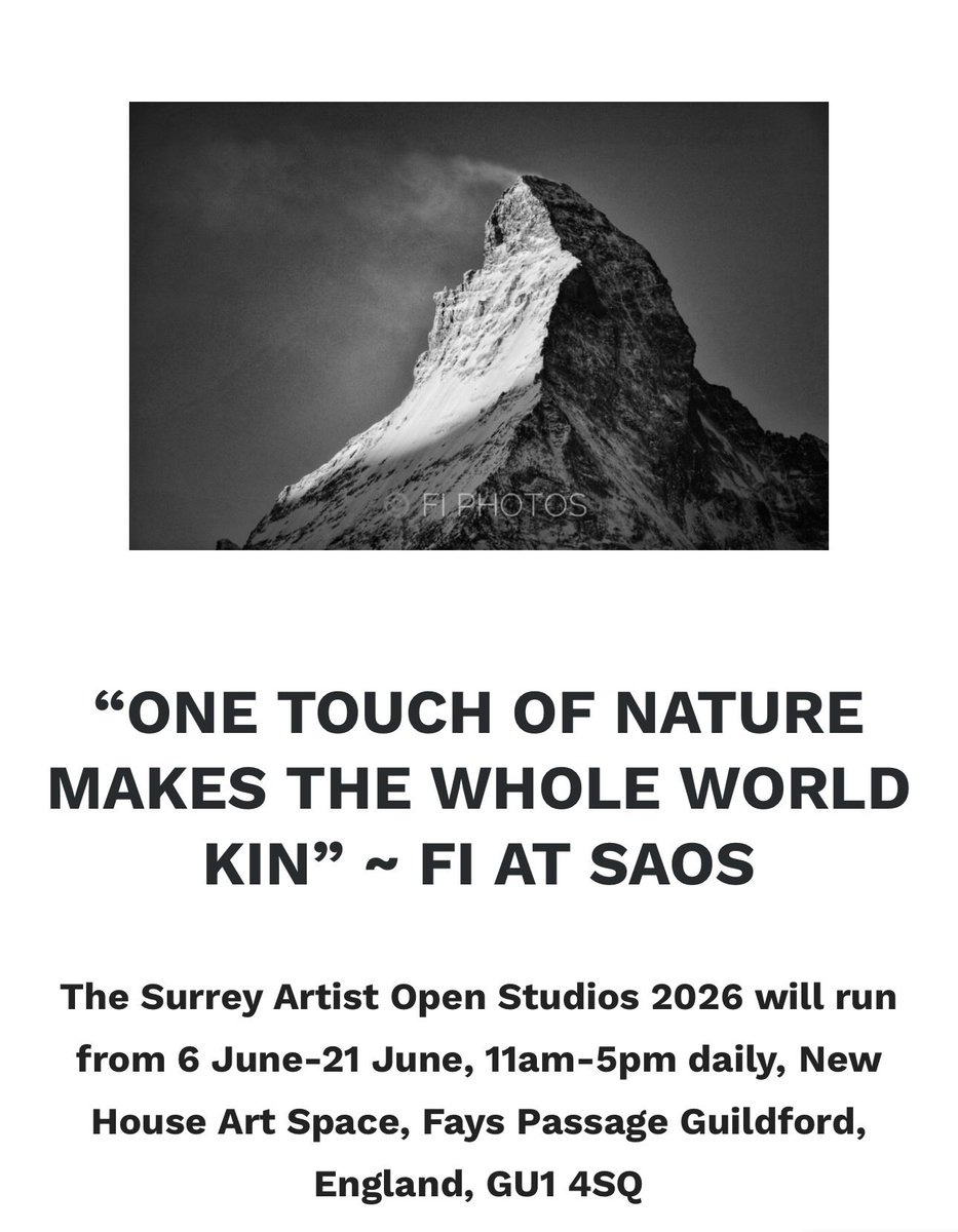 AlpineClick's tweet photo. Image ©️ Fi Photos

Hi, as you may know the Surrey Arts Open Studios are from 6-21 June, including New House Arts Gallery, GU1 4SQ 11-5 daily.
My studio 11 based there is open 4, 6, 8, 10, 12 June. https://t.co/N51e8uckZZ https://t.co/5M36Fq7MKZ
