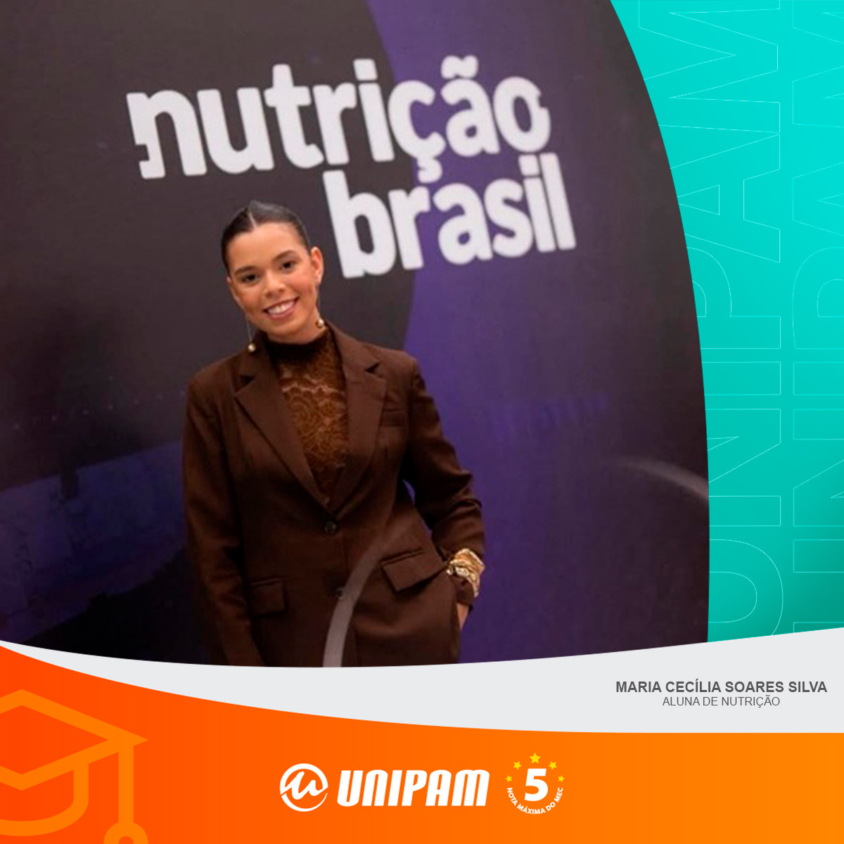 UNIPAMOFICIAL's tweet photo. A aluna Maria Cecília, do 5º período de Nutrição, participou do congresso “Nutrição Brasil”, realizado em Belo Horizonte (MG).

👉 Confira a matéria completa no link https://t.co/JgxhYSRAiH https://t.co/VpKXY7S46W