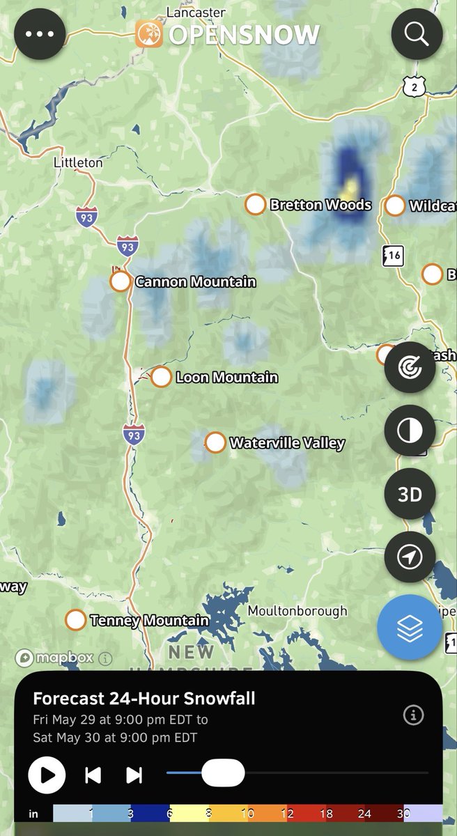 jaycordeira's tweet photo. Some snow is possible into Saturday over the White Mountains in New Hampshire! ❄️ @OpenSnow https://t.co/96BmZyH8Zv
