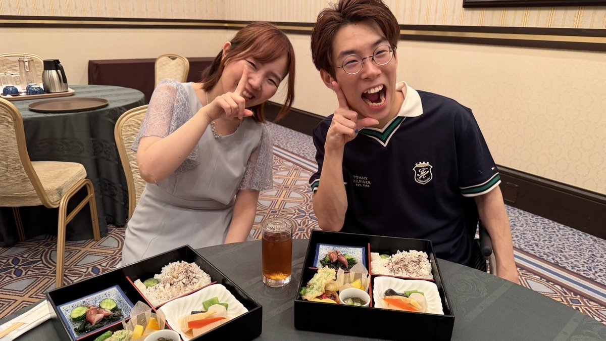 TWheelchairboy's tweet photo. 京都ブライトンホテルでのミニステージ🎶無��終了〜✨✨
楽しかった😊
 #京都ブライトンホテル
 #金森千明
 #関本泰輝 https://t.co/JPhWrCeAaE