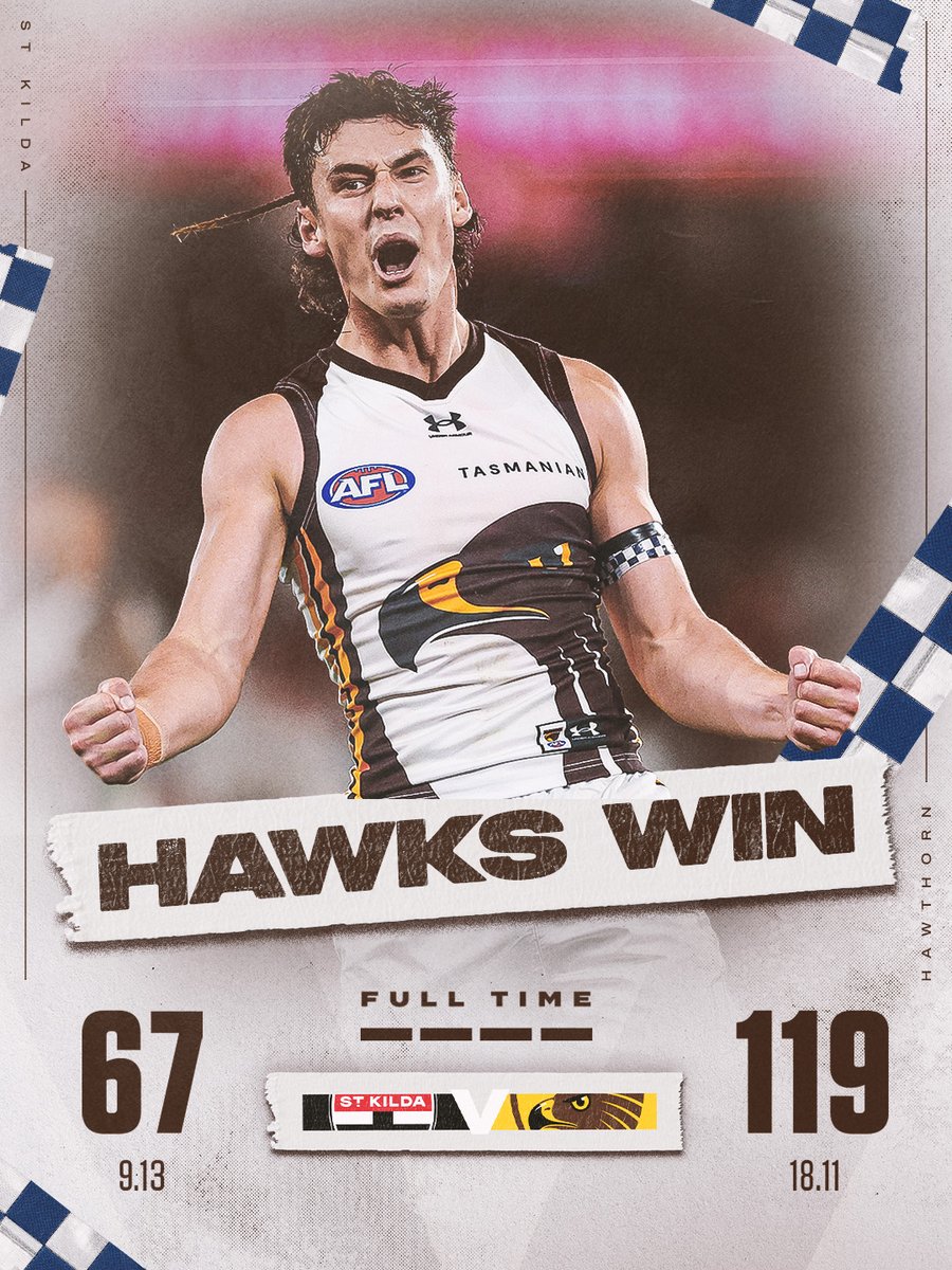 HawthornFC's tweet photo. SOLID WIN (on a school night) 😮‍💨 https://t.co/uJyvzoq61Y