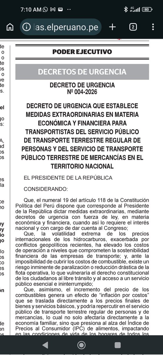 Ronny_Isla's tweet photo. 👉 Disponen S/ 33,8 millones para subsidiar compra de combustible para servicio de transporte terrestre de pasajeros y de carga
👉 El descuento será de 4 soles por galón
👉 La ATU se encargará del trámite, cálculo de descuento y devolución 
👉 Subsidio durará dos meses https://t.co/02plGTk3IT