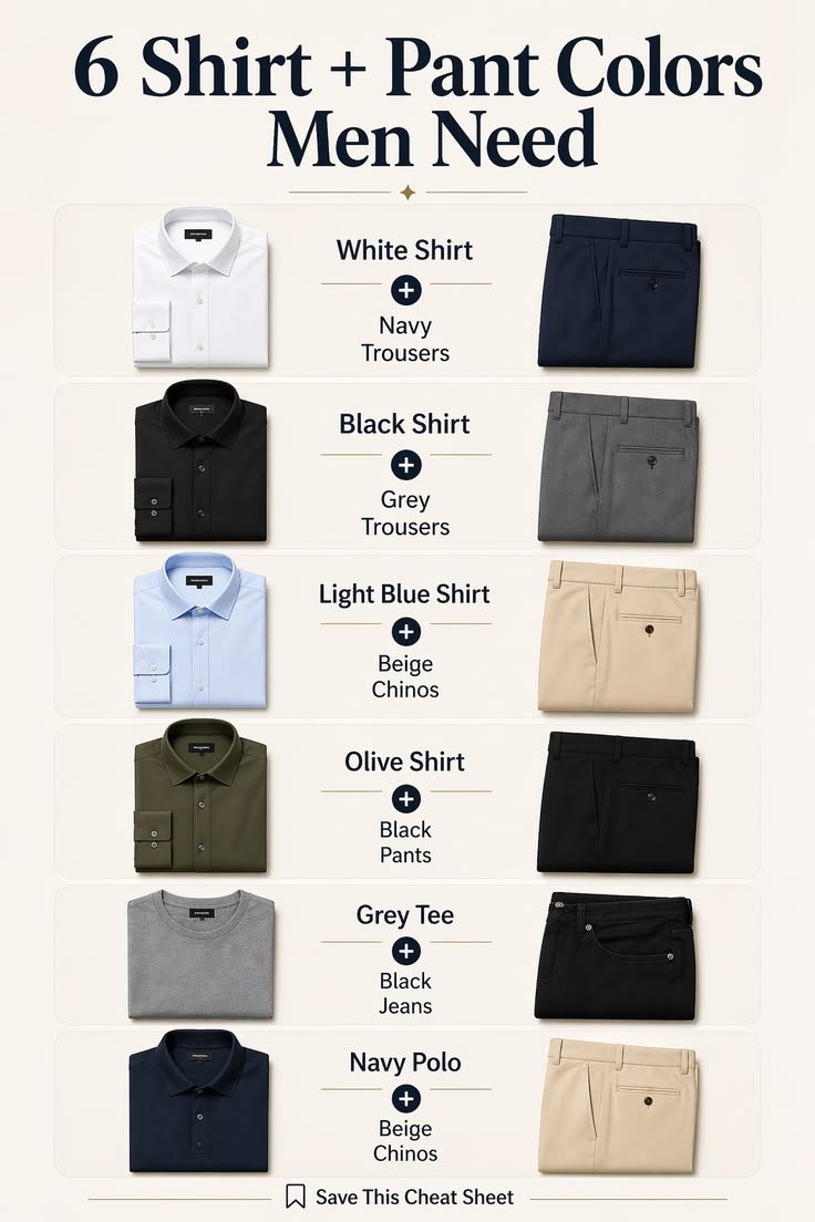 Gentle_man_Edit's tweet photo. 6 Shirt + Pant Colors Men Need https://t.co/gJw28sc6aX