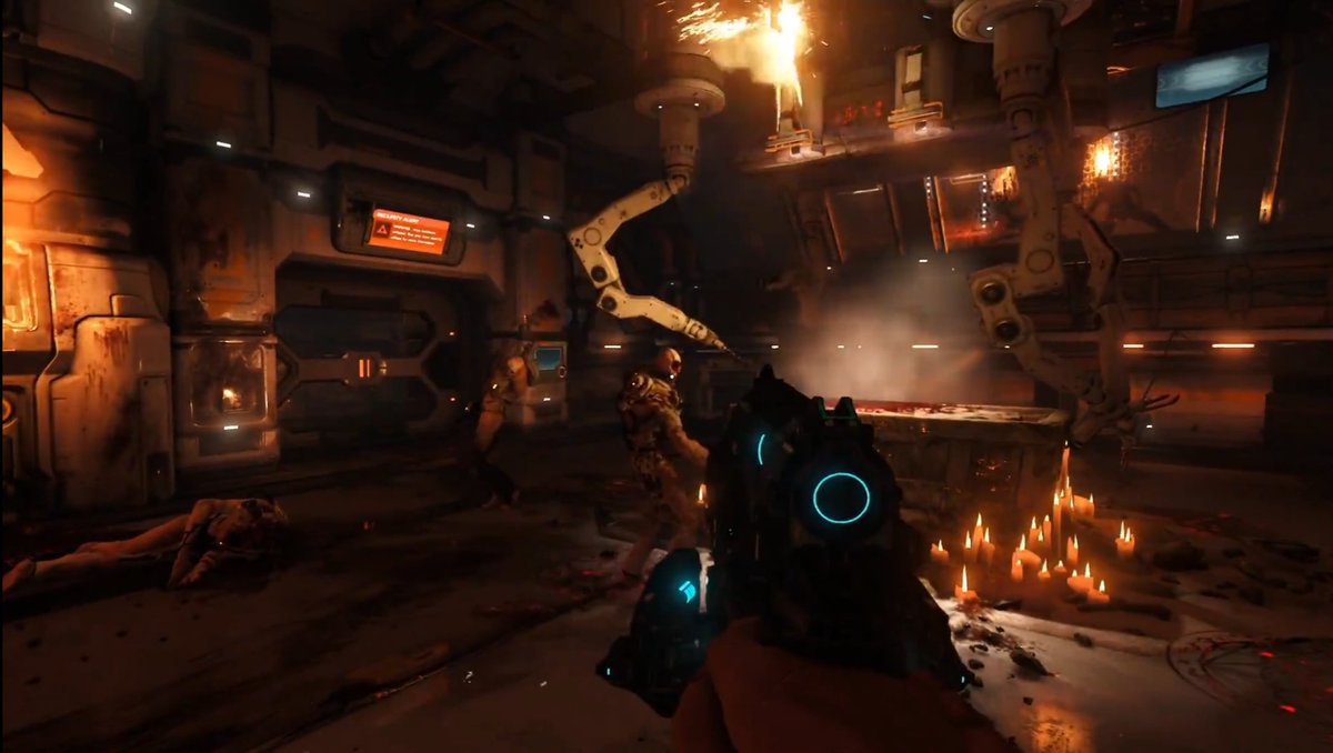 AndreaDeIaco5's tweet photo. But what masterpiece am I playing? The art style (which I’m absolutely in love with) feels like a mix of #Prodeus and Cyberpunk 2077😳
And the beginning gives me a strangely familiar vibe (DOOM (2016)🤔😁
Huge props to @atari and @NightdiveStudio 👏🏻 #NintendoSwitch2 https://t.co/aJWouBuD85