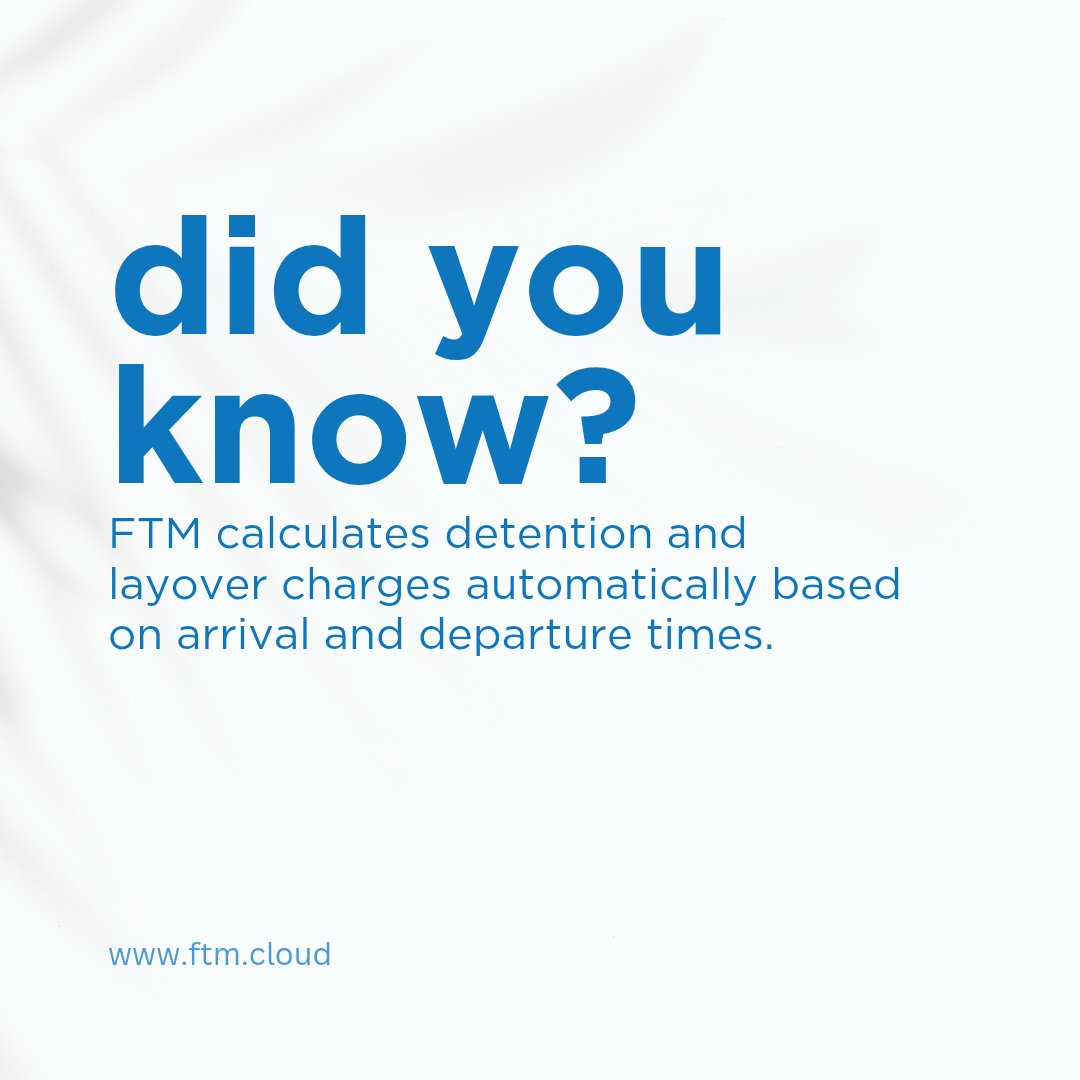 FreightTransMgr's tweet photo. Every minute at the dock matters.

FTM automatically tracks detention and layover charges so teams spend less time calculating and more time moving freight.

https://t.co/1QgsPct5ta https://t.co/lQHSYqF2H9