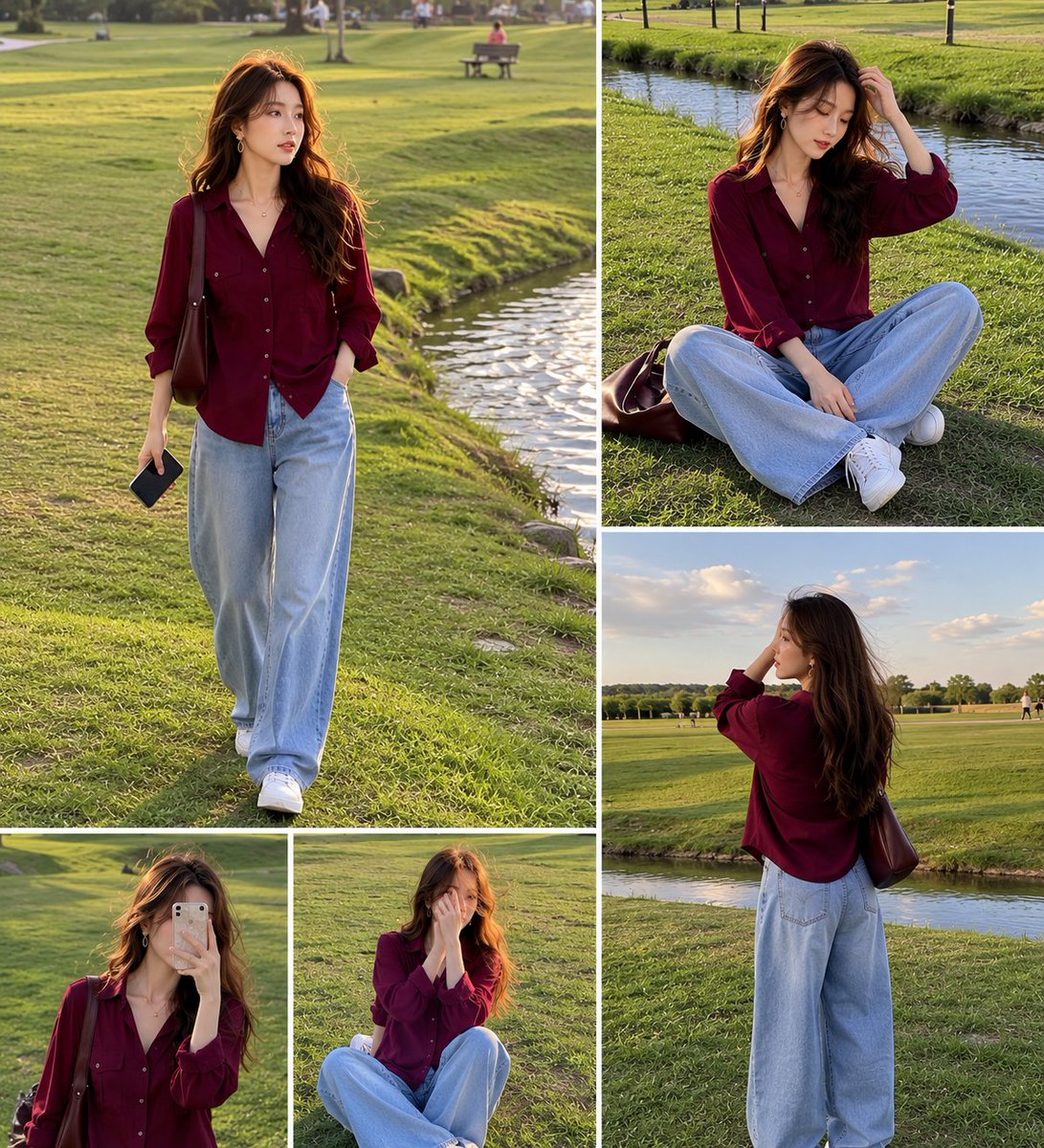 Lifestyle Fashion Collage of a Young Woman
