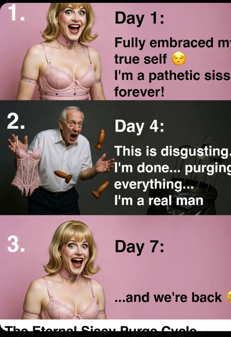 dominant66940's tweet photo. The sissy purge cycle is real , I purged some really nice stuff when I moved because of my fear of it being discovered. #sissylife https://t.co/eBY3GUiH9B